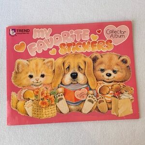 1984 Trend Enterprises Critter Sitters “My Favorite Stickers” Collector Album